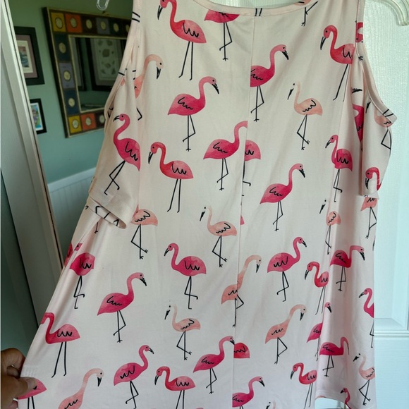 Pink flamingo cold shoulder xl shirt NWOT - Picture 4 of 8